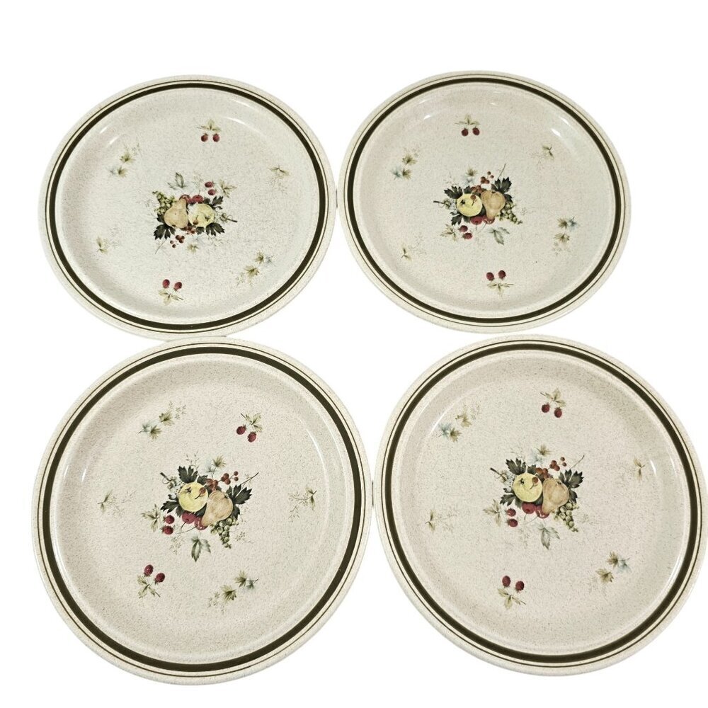 Royal Doulton Cornwall Lambethware Stoneware Salad Luncheon Plates - Set of 4